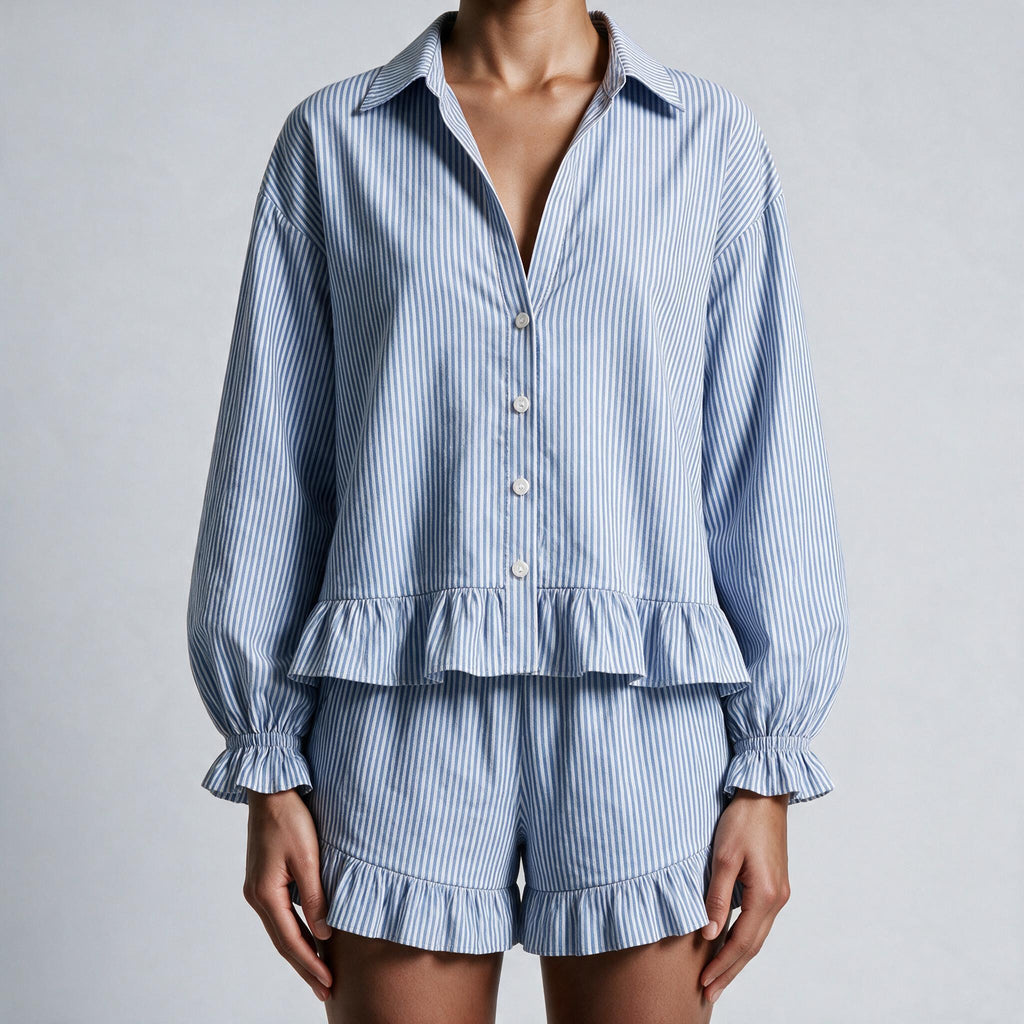 Limited Silva Ruffle Shirt & Shorts Set