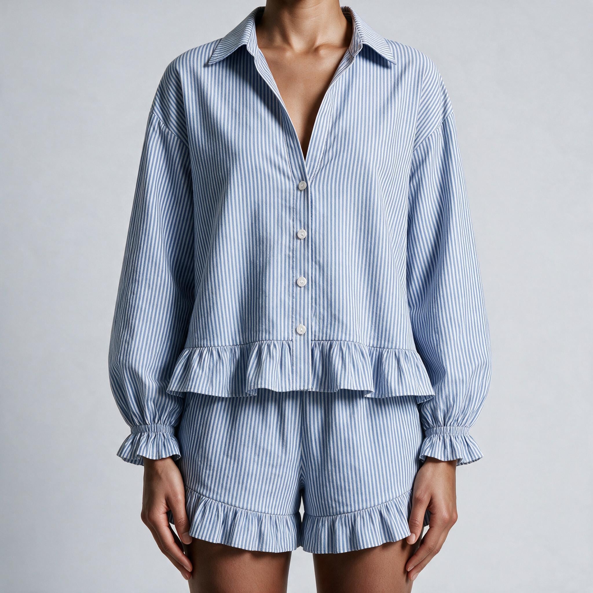 Limited Silva Ruffle Shirt & Shorts Set