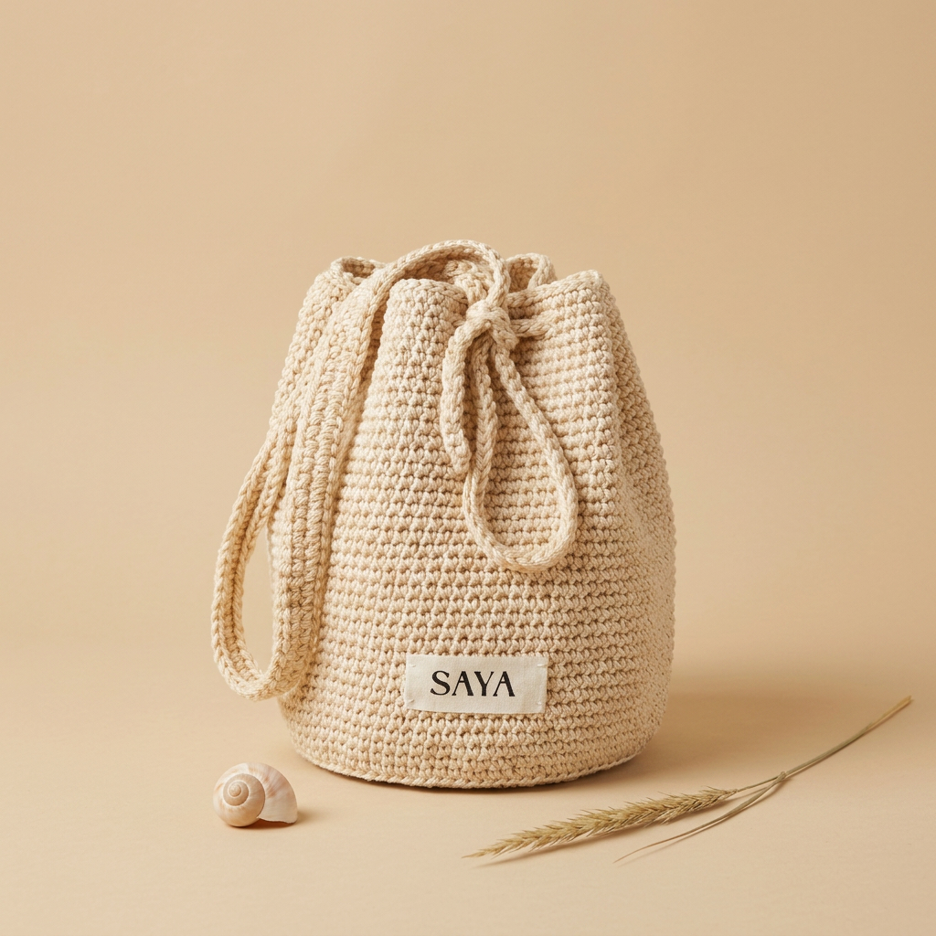 Hand-Crochet Bucket Bag