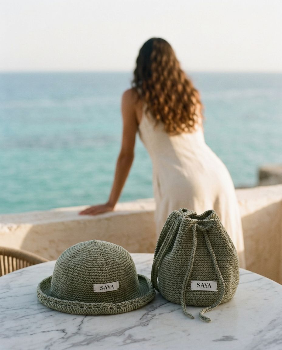 Hand-Crochet Cotton Bucket Bag