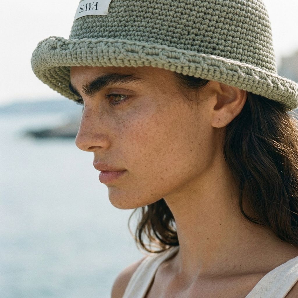 Hand-Crochet Cotton Bucket Hat
